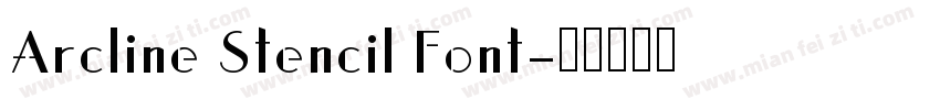 Arcline Stencil Font字体转换
